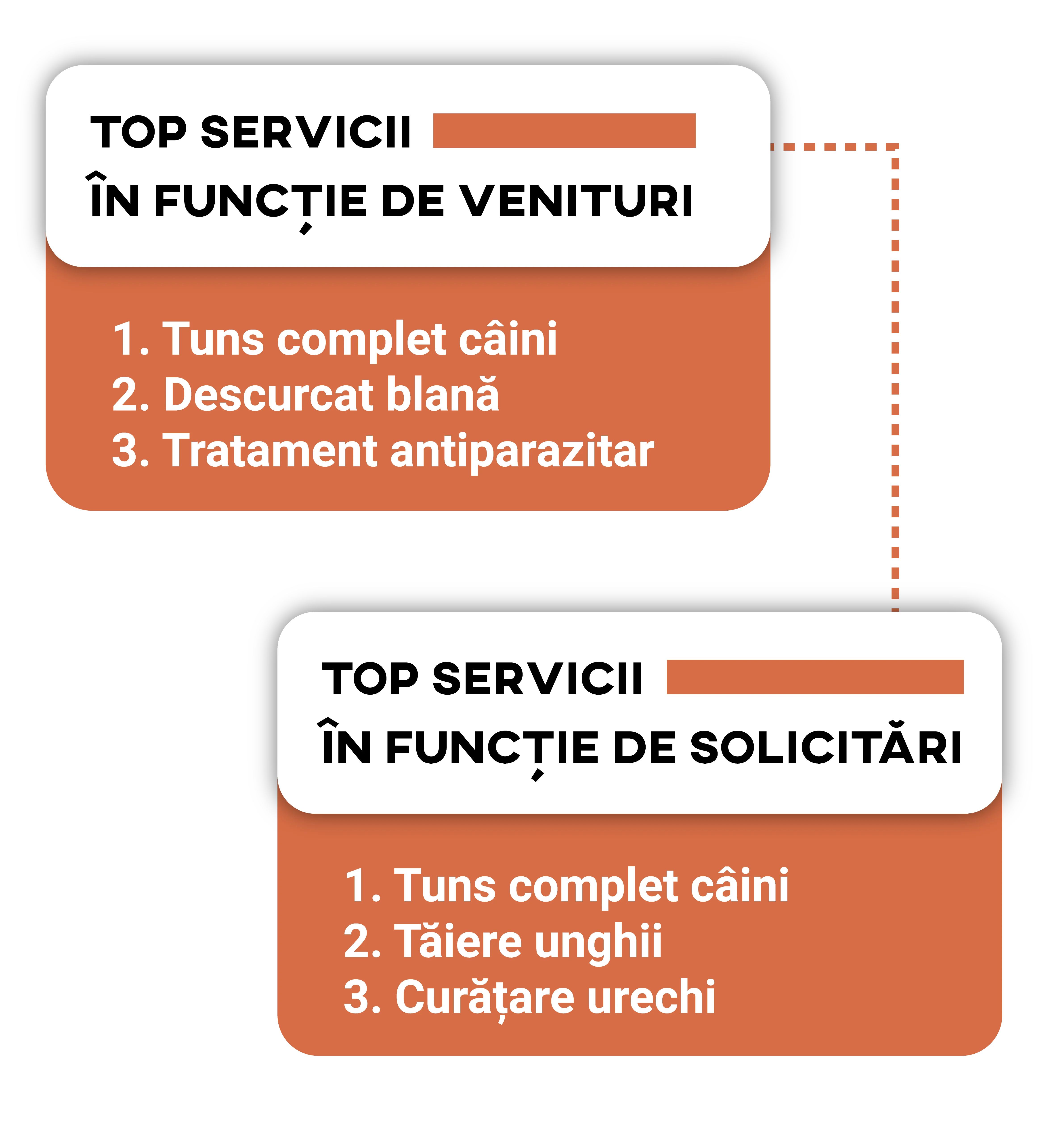 Top servicii după venituri și solicitări